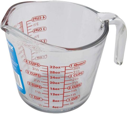 Glass Measuring Cup, 32 Oz (1 Liter) (Pack of 2)