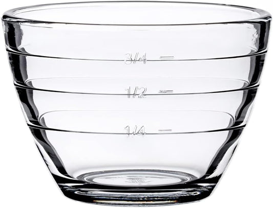 Glass 6 Piece 2 Cup 4-IN-1 PREP BOWLS