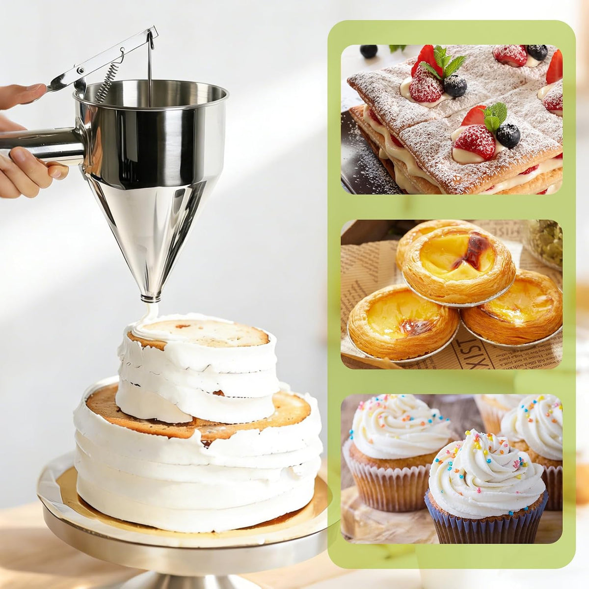 40oz 1200ML Stainless Steel Pancake Batter Dispenser