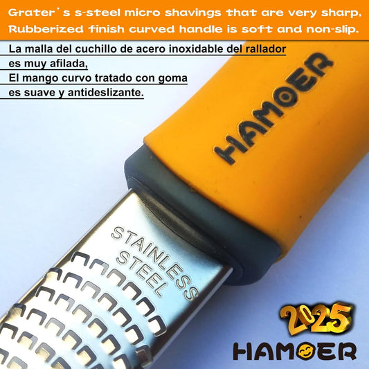 Cheese Micro Plane Grater Lemon Citrus Zester Channel Knife Tool Set | Stainless steel blade,Rubber-plastic non-slip handle,for Parmesan Cheese Chocolate Ginger Cucumber Kitchen Bar Utensil