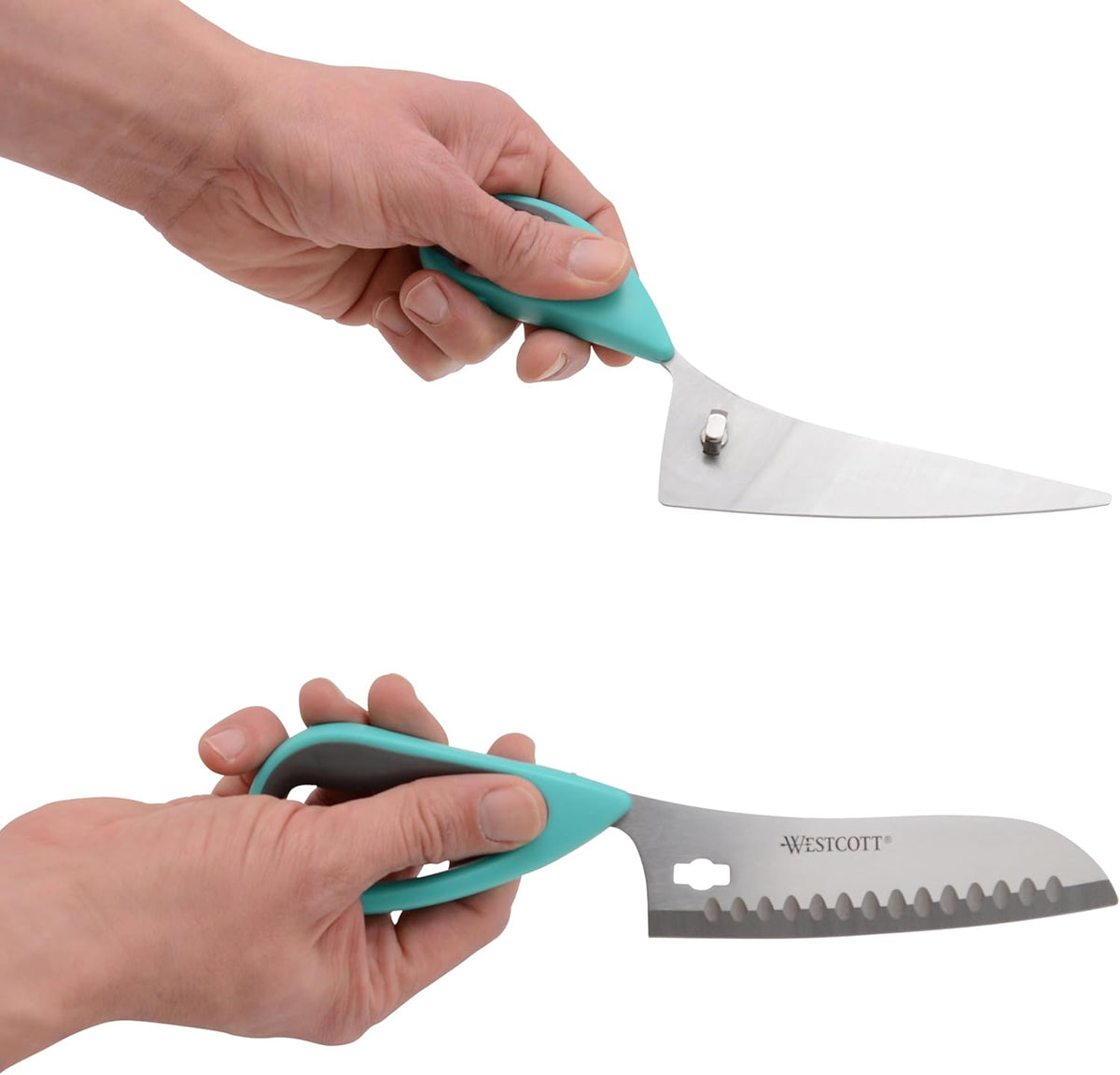 Titanium-Bonded Soft Handle Kitchen Shears for Herbs, Teal - 6.5-Inch Versatile Kitchen Shears with Precision Cutting Tips and Built-In Herb stripper for Easy Handling and Comfort