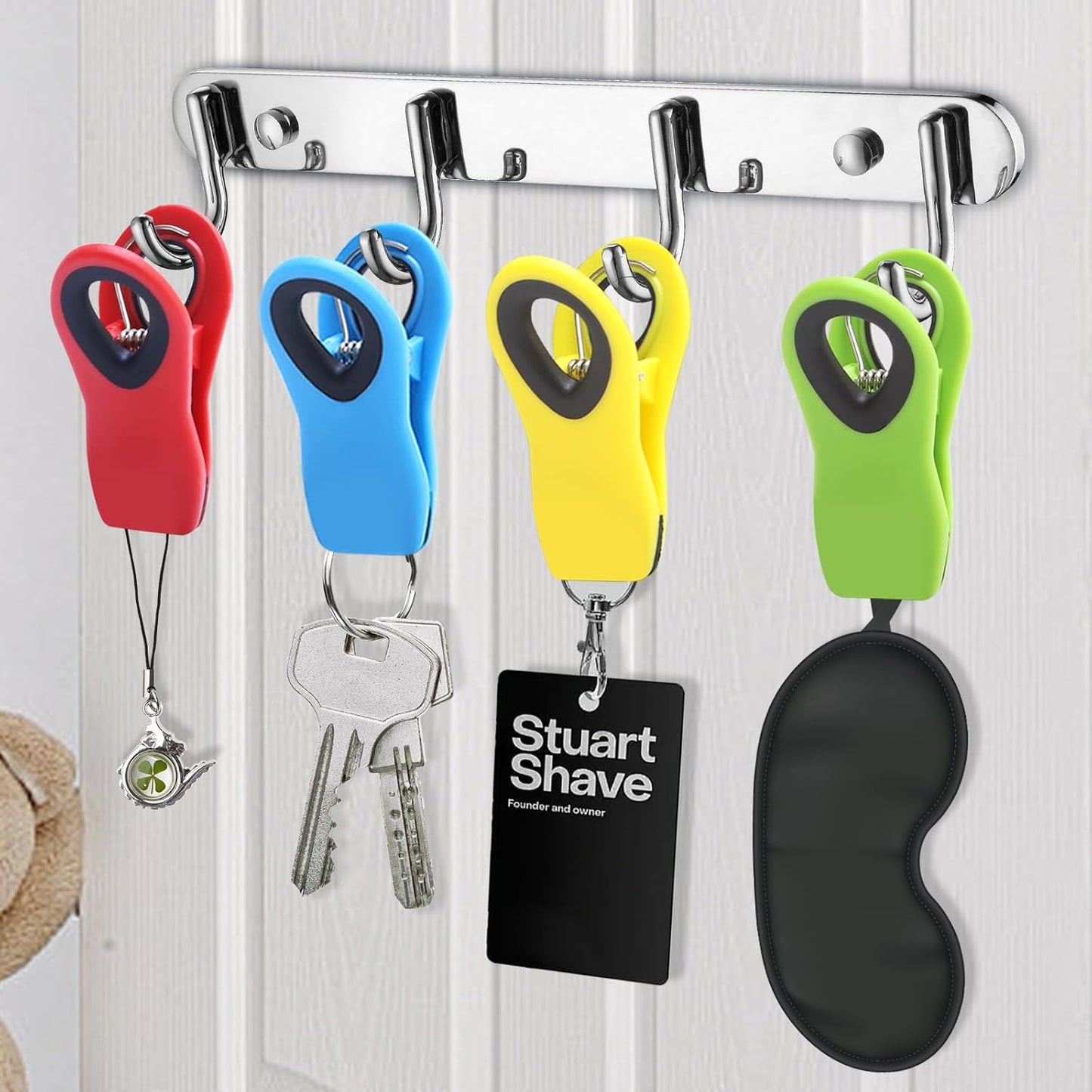 12 Pack Chip Clips Bag Clip, Magnetic Food Clip for Chips, Bread, Snacks, Kitchen, Refrigerator, Clothes Pins Multicolor