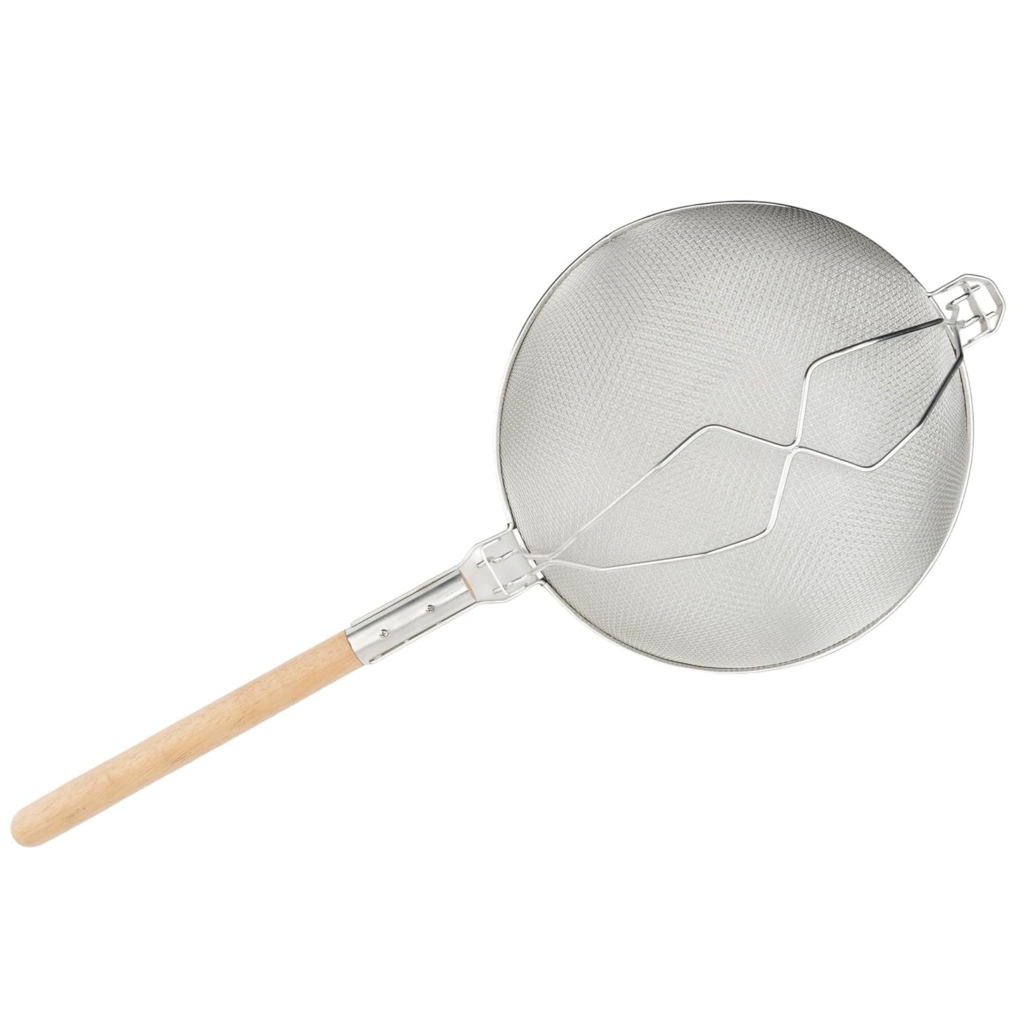 Strainer, 14-Inch Diameter, Reinforced Double Mesh, Medium, Nickel, Tan