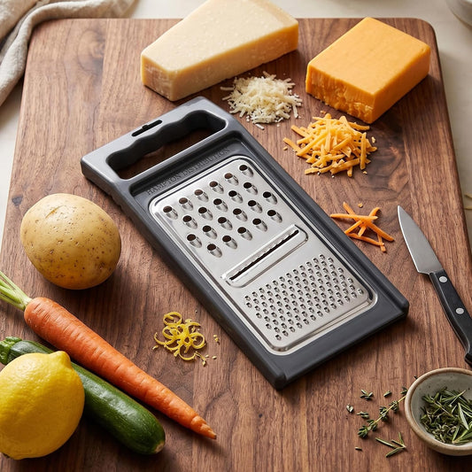 Cheese Grater with Handle, Stainless Steel, Cheese Shredder, Fruit and Vegetable Zester, Multifunction Kitchen Tool