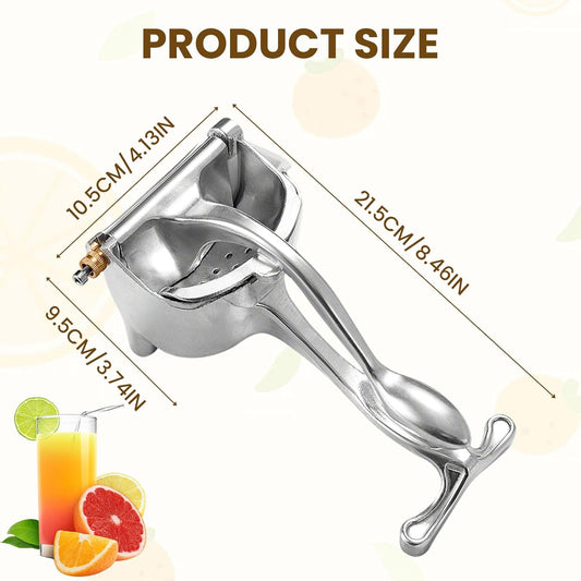 Heavy Duty Manual Fruit Juicer Press, 2026 New Hand Press Citrus Squeezer With Large Capacity Bowl, Detachable Aluminum Alloy Juice Extractor for Oranges Lemons and Other Fruits (1)