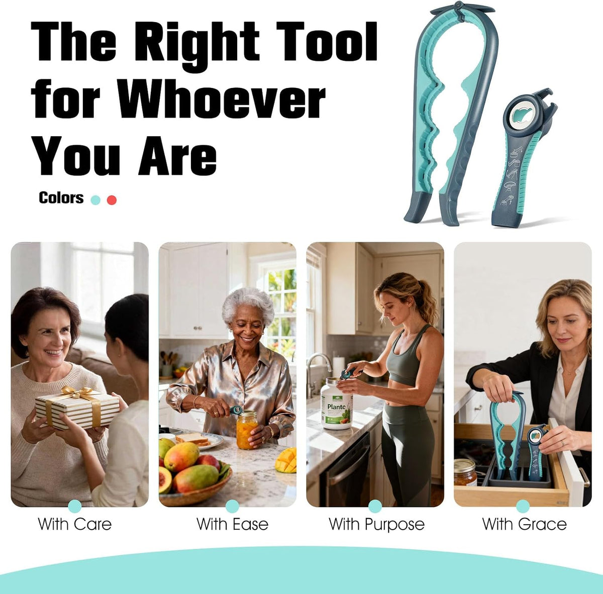 Jar Opener for Weak Hands, Seniors with Arthritis, Blue