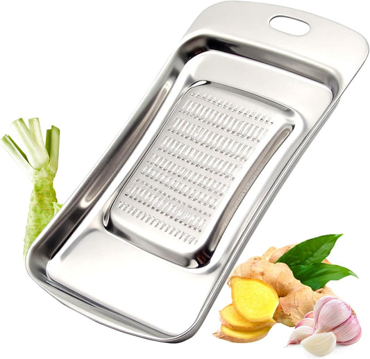 Ginger Grater, Thicken Stainless Steel Ginger Grater Wasabi Garlic Grinding Tools Cheese Grater Not Easily Deformed Garlic Masher,Dishwasher Safe