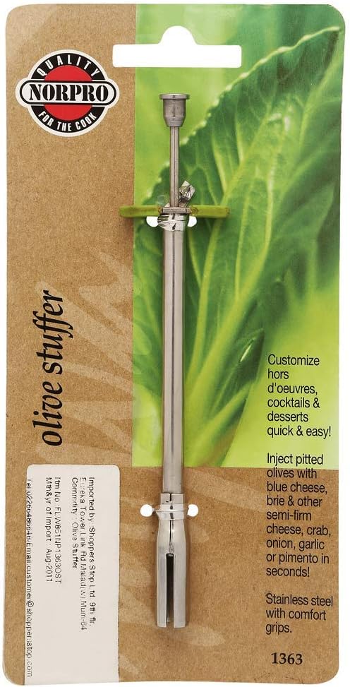 5" Greek Olive Stuffer - Stainless Steel & Comfort Grip (2-Pack)