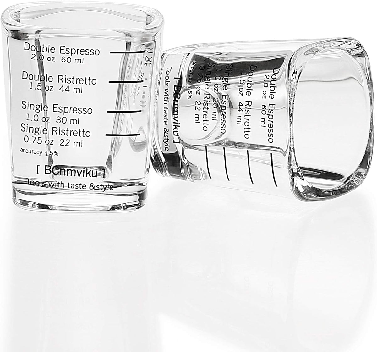 Shot Glasses Measuring cup Espresso Shot Glass Liquid Heavy Wine 26-Incremental Measurement 1oz, 6 Tsp, 2 Tbs, 30ml (red)