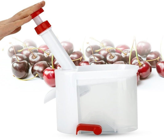Cherry Pitter Tool, Pit Seed Remove Stoner, Quick Remove Cherries Seed Remover Multifunction Cherries Stoner with Large Container for Home Kitchen