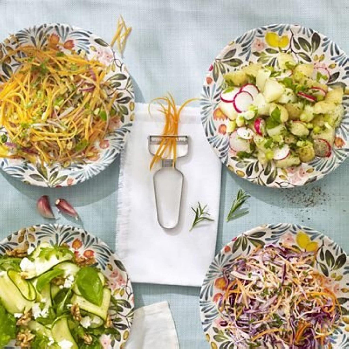 SharpPeel Stainless Steel Julienne Vegetable Peeler – Super-Sharp Blade Matchstick-Sized Veg Strips