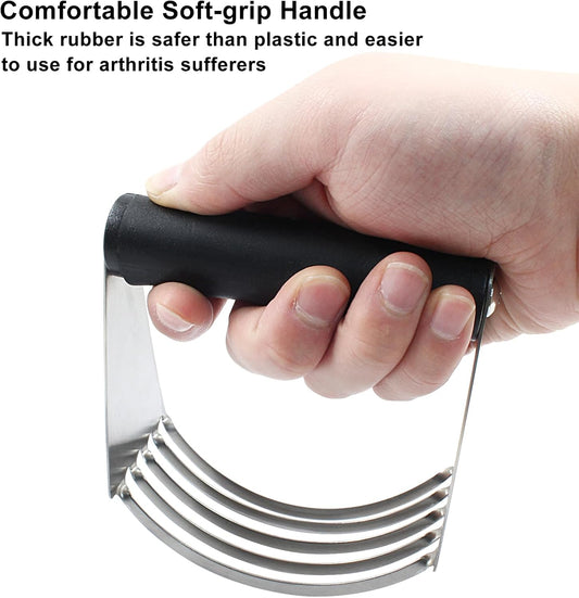 Dough Blender Stainless Steel Pastry Cutter | Kitchen Butter Cutter, For Mixing Flour and Butter, Professional Baking Tool