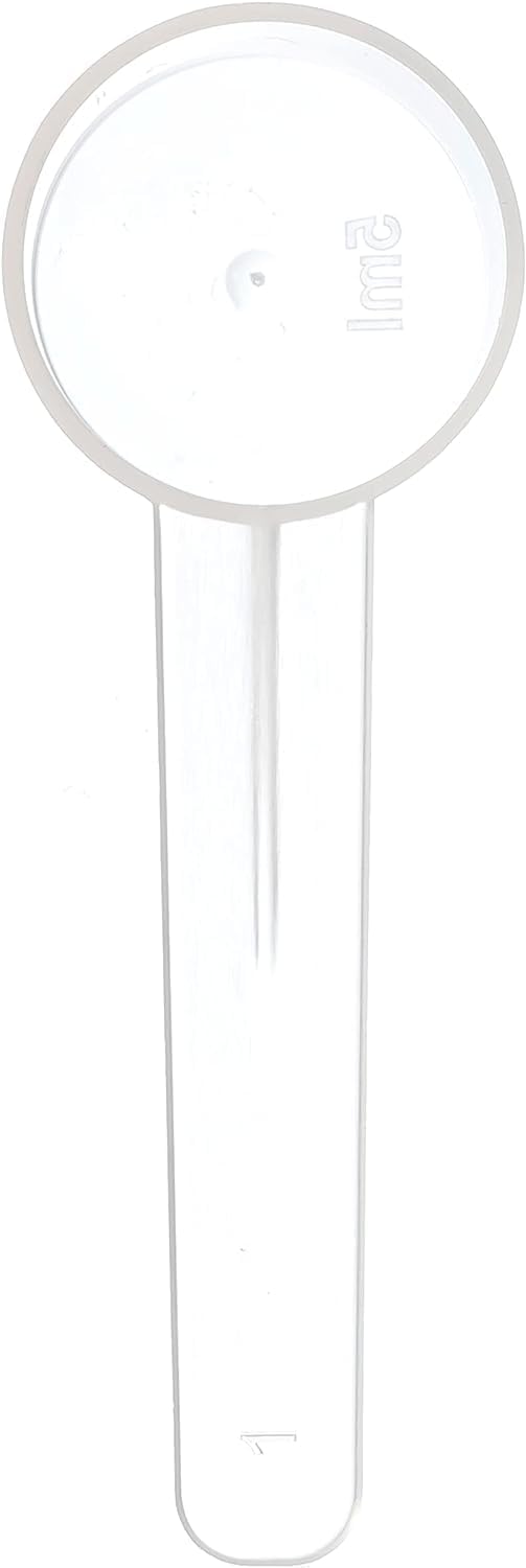 3 Pack Teaspoon Measuring Spoons, 1 Tsp (5 mL) Plastic Creatine Scoops | Clear short-handle 1 tsp scoops for creatine, coffee, spices, grains, powders, baking ingredients, supplements and dry goods.