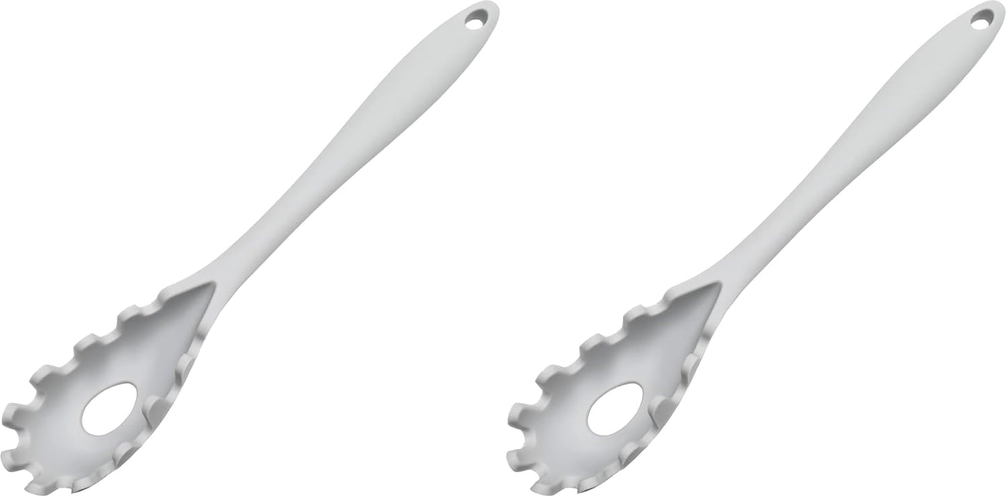 Premium Silicone Spaghetti/Pasta Fork, 11.5 inch, Gray