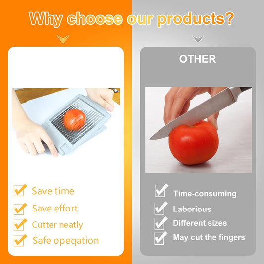 Tomato Slicer Tool Slicer Vegetable Cutter Slicer Vegetable Cutter Home Use | Stainless Steel Fruit Slicer Dedicated,Tomato Slicing Tool Portable,Easy Work for Hamburger Salad Tomato Cutter