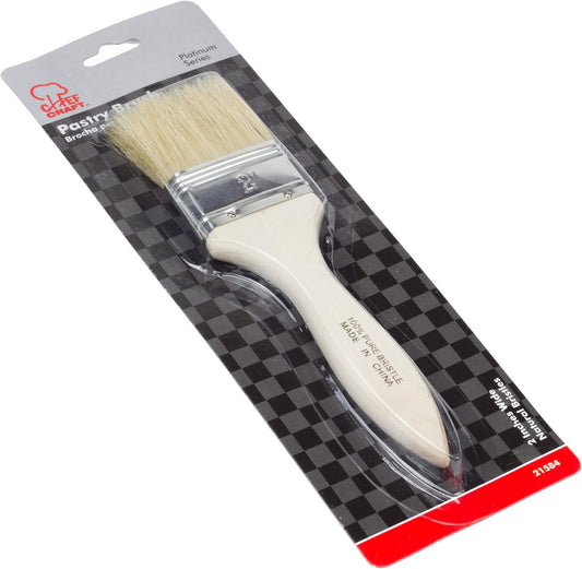 Select Wooden Handle Pastry Brush, 7.5 inches in length 2 inch width, Natural