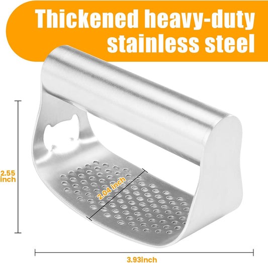 Garlic Press Rocker Rust Proof Kitchen Tool for Ginger | Manual Crusher & Mincer with Ergonomic Handle for Easy Cleaning