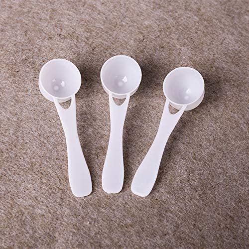 5ml Teaspoon 50PCS 5cc White Plasti Measuring Spoons For Herb Extract Tea Powder Coffee