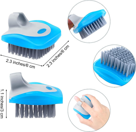 4 Pieces Vegetable Brush Potato Scrubber Brush Silicone Hard and Soft Side Fruit Cleaning Tools for Delicate or Tough-Skinned Vegetables