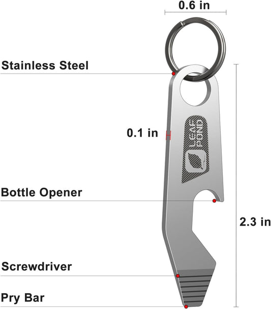 3-Pack Bottle Opener Keychain, EDC Pry Bar, Can Opener Key Chain