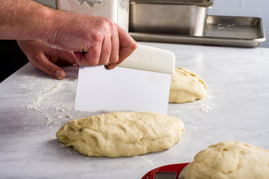 6” x 3” Dough Cutter/Scraper – 19783, High-Carbon Stainless Steel Blade, Textured Polypropylene Handle, NSF Certified, Made in USA – Sani-Safe Series