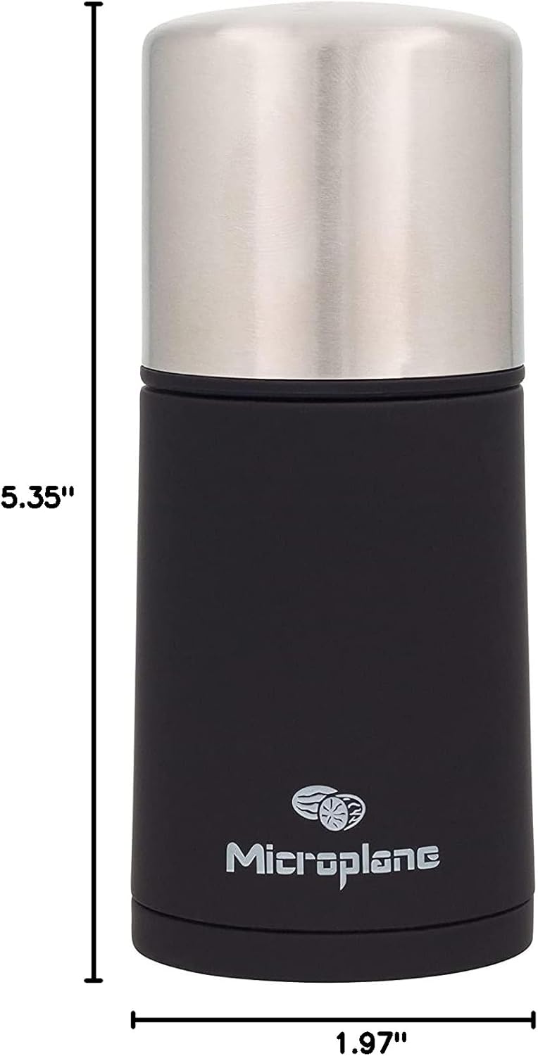 Manual Spice Mill - Cinnamon Grinder and Nutmeg Grater (Black)