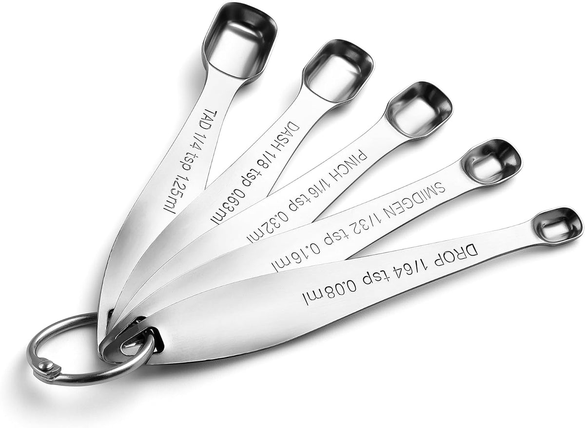 Stainless Steel Measuring Cups and Spoons Set of 14 w/Leveler