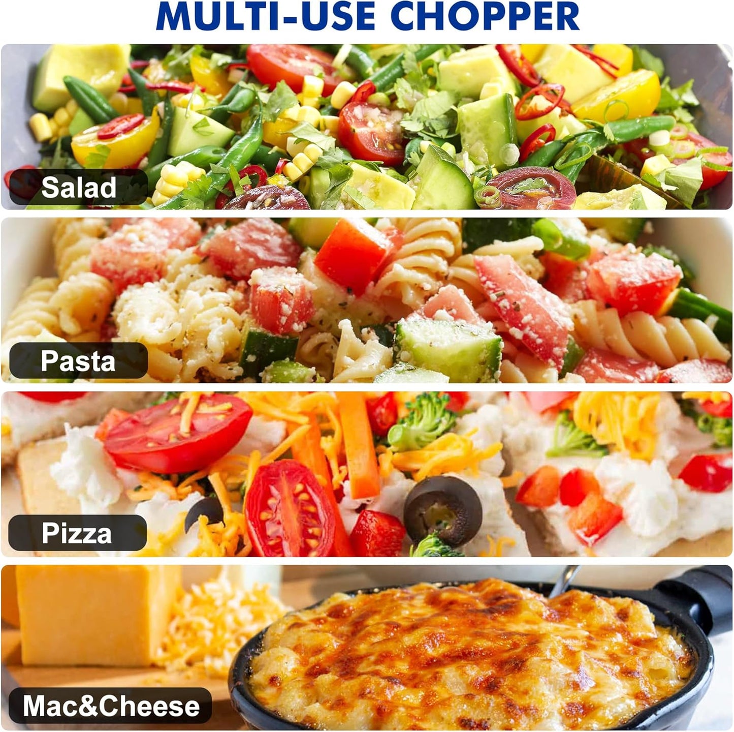 Vegetable Chopper with Container, 4 in 1 Food Chopper Veggie Slicer | Onion Chopper, 420 Stainless Steel, Safety Lock, Dishwasher Safe, No BPA, Cleaning Brush Included, for Vegetables, Cheese