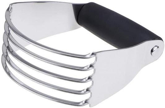 Dough Blender, Professional Heavy Duty Stainless Steel Pastry Dough Cutter Butter Cutter with Blades (1, Black)