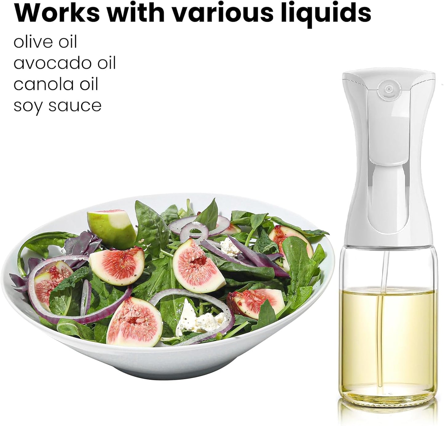 Dark Glass Oil Sprayer150ml – Fine Mist Olive Oil Dispenser for Cooking Air Fryer & BBQ Refillable Dark Glass Bottle for Healthy Cooking & Baking(PS641)
