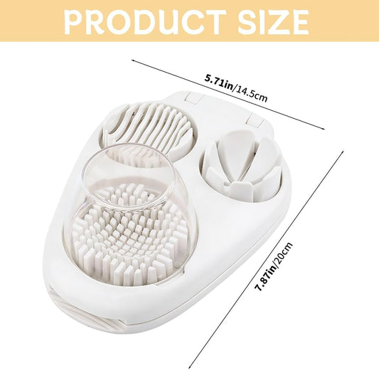 3 in 1 Boiled Egg Slicer, Manual Egg Slicer for Hard Boiled Eggs, 3 Slice Modes Chopper Cutter Stainless Steel Dicer, Kitchen Gadget for Butter Strawberry Tomato, Labor Saving