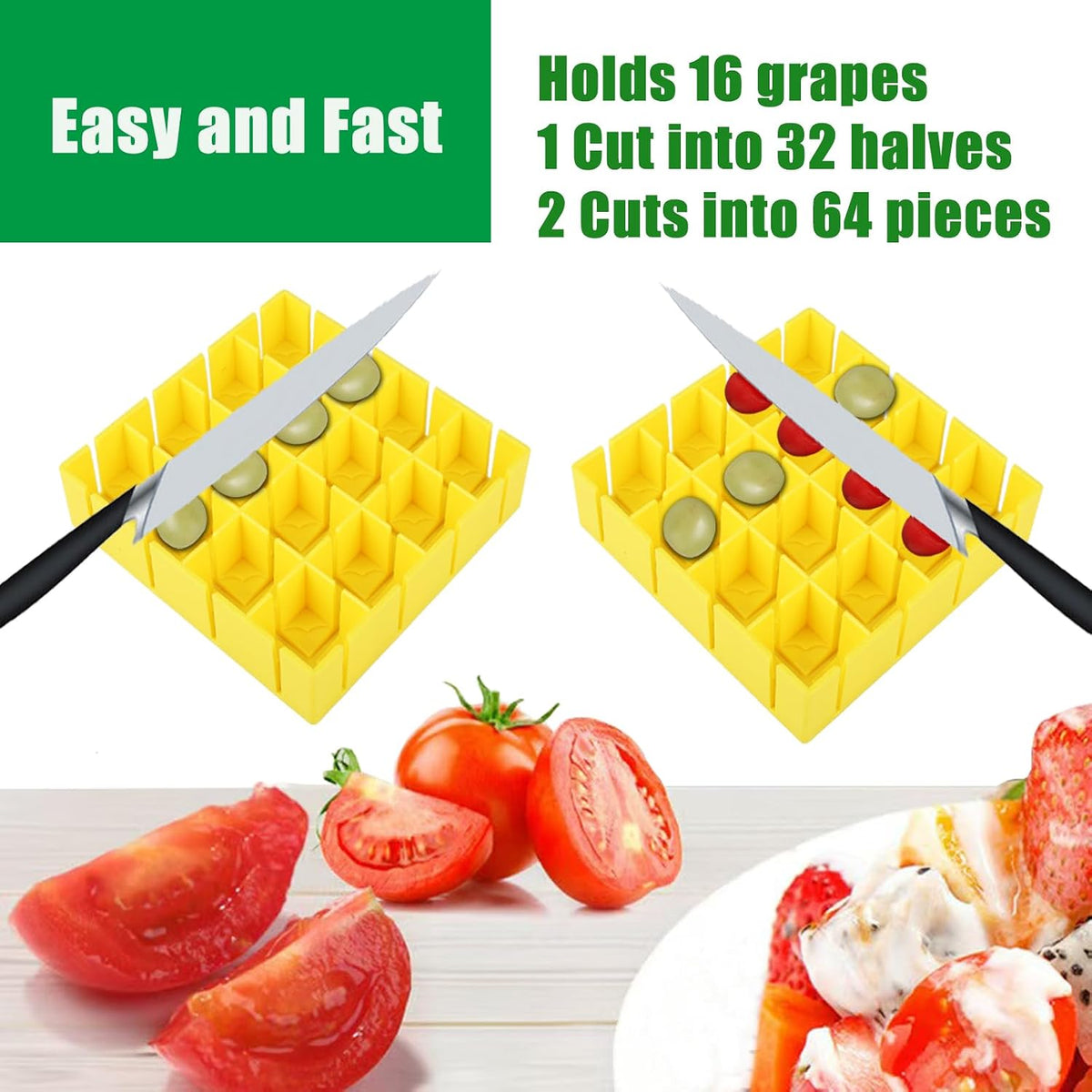 Grape Slicer Cutter, Strawberry Cherry Tomato Slicer