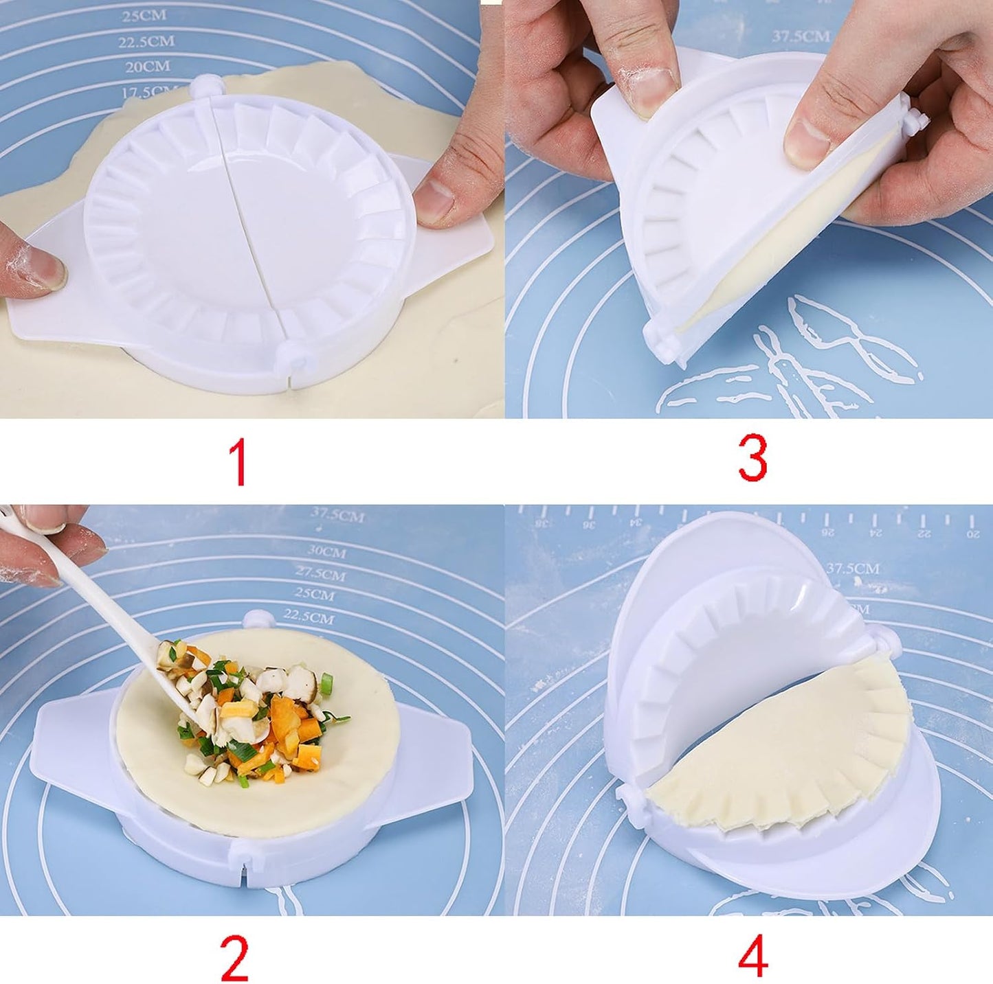5PCS Dumpling Maker Press, Dumpling Machine Set, Dumpling Mold Machine for Making Perfect Dumplings