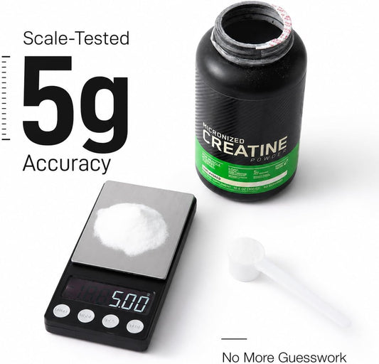 5 g Creatine Scoop, White Measuring Spoons, 3 Pack | 5 g Portion Spoons For Creatine Monohydrate Powder, Pre-Workout Powder And Everyday Gym Drink Preparation