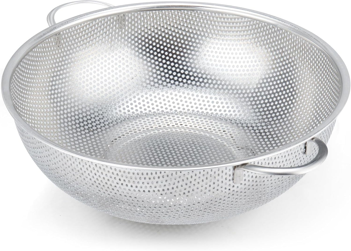 Colander Stainless Steel 3-Quart with Base, Strainer for Kitchen Food