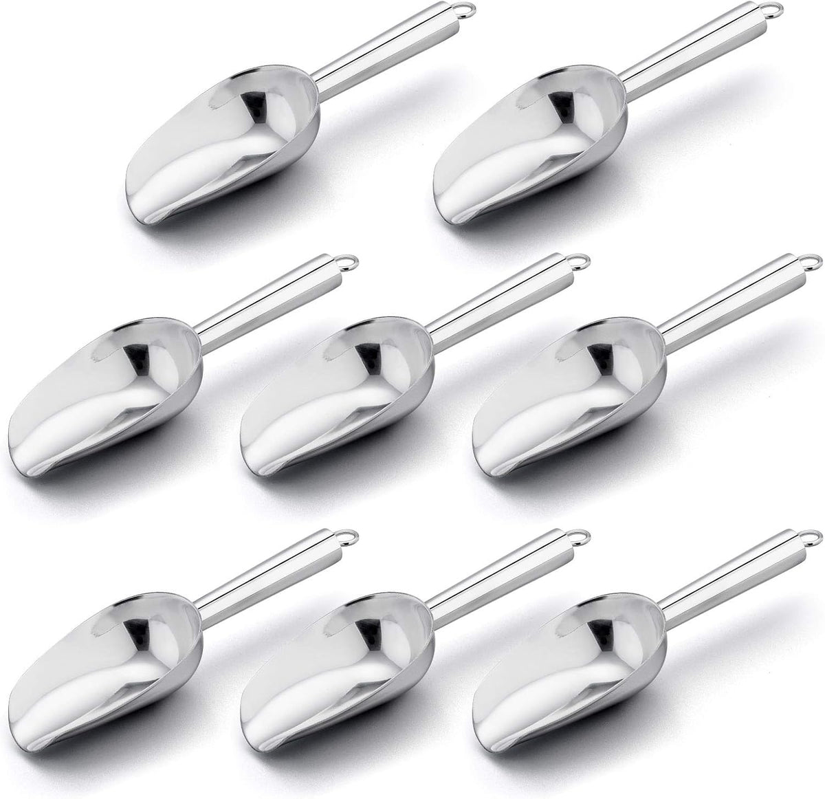 Mini Scoop, 3 Ounce Stainless Steel Kitchen Utility Scoops, 4 Pack