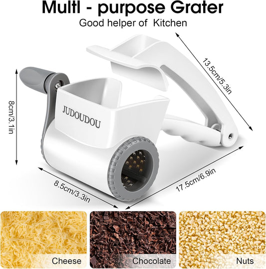 Cheese Grater Hand Crank,Classic Rotary Parmesan Cheese Shredder Handheld