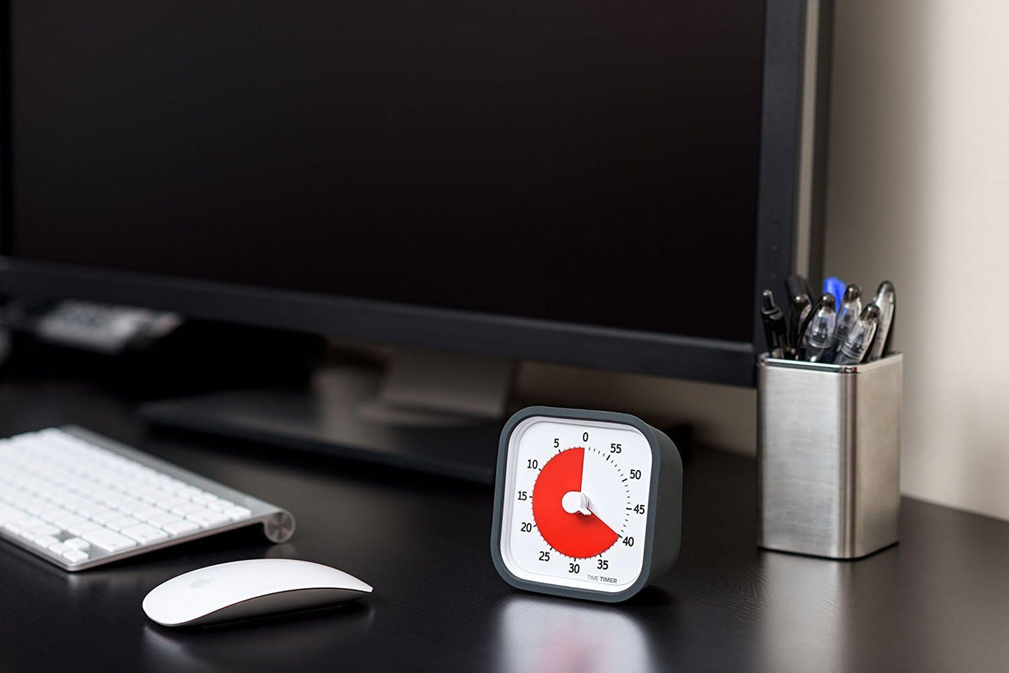 60 Minute MOD Education Edition — Visual Timer with Desktop Software for Kids Classroom Learning, Teachers Desk Clock, Study Tool and Office Meetings with Silent Operation (Charcoal)