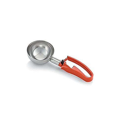 47388 S/S 8 Oz. / #4 Squeeze Disher with Orange Handle,Silver, 1 Count (Pack of 1)