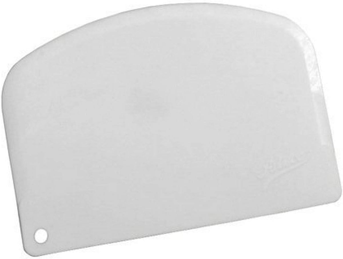 1303 Bowl Scraper Set, Flexible Food-safe Plastic, White, 6-Pieces