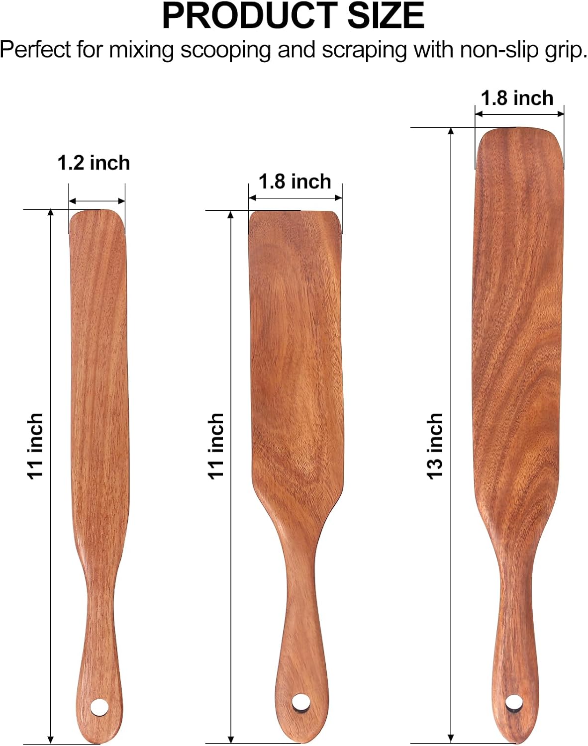 Wooden Spurtle Spatula Set for Sourdough Bread Making Supplies Essentials