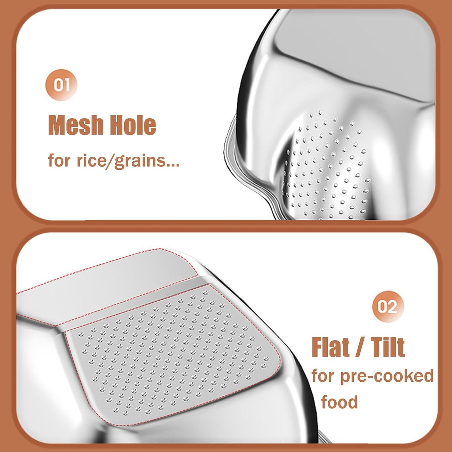 Rice Washer Strainer Bowl, Stainless Steel Quinoa Washing Bowl | Side Drainers Colander for Cleaning Rinsing Fruits, Vegetables, and Beans - Versatile Kitchen Tool