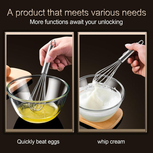 Stainless Steel Whisk (8.4 inches, Silver) | which works great for cups and small containers , it's great for small-batch tasks