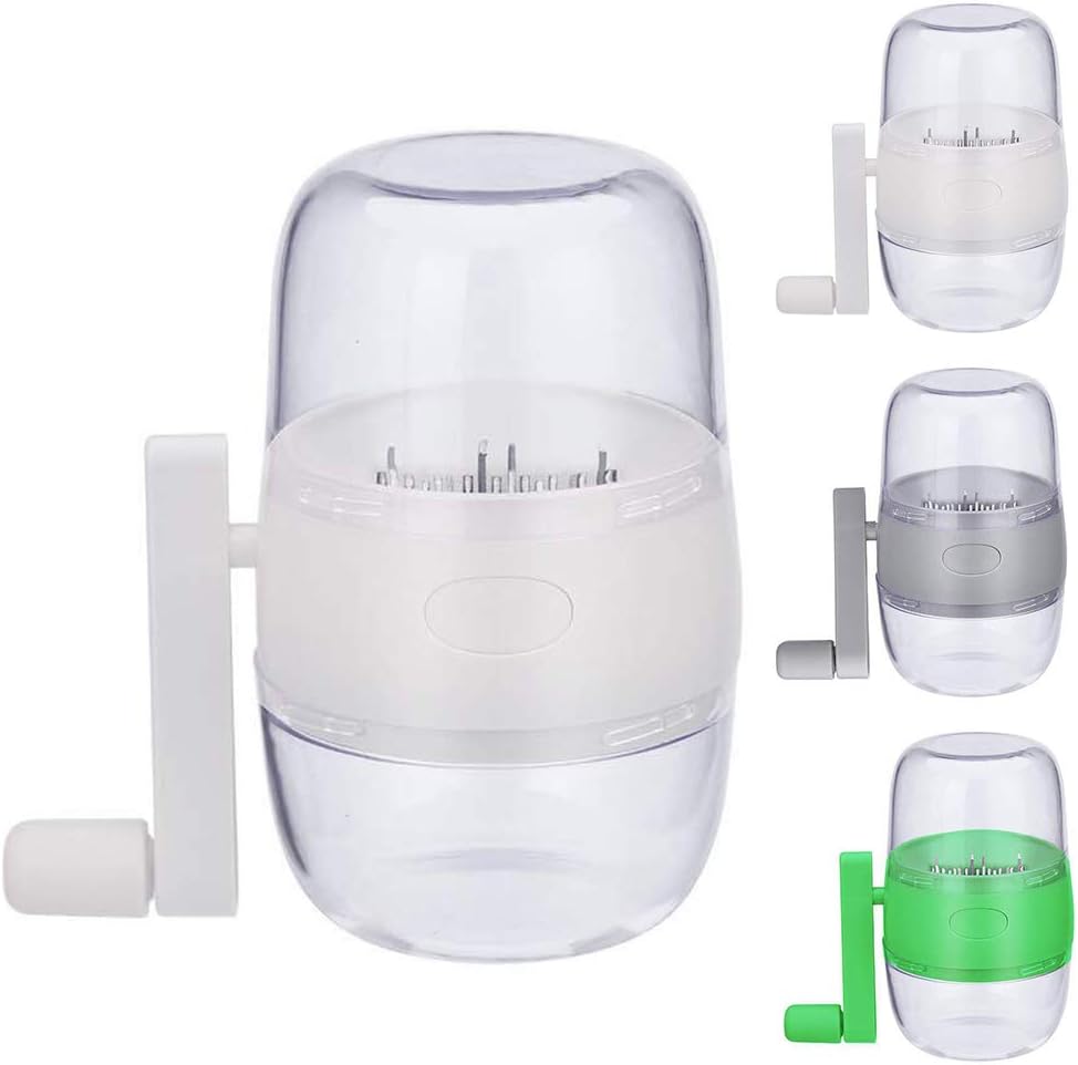 Manual Nut Grinder, Portable Hand Crank Nut Chopper, Food Shredder Mincer for Nuts Garlic Meat, Kitchen Gadget (Grey)