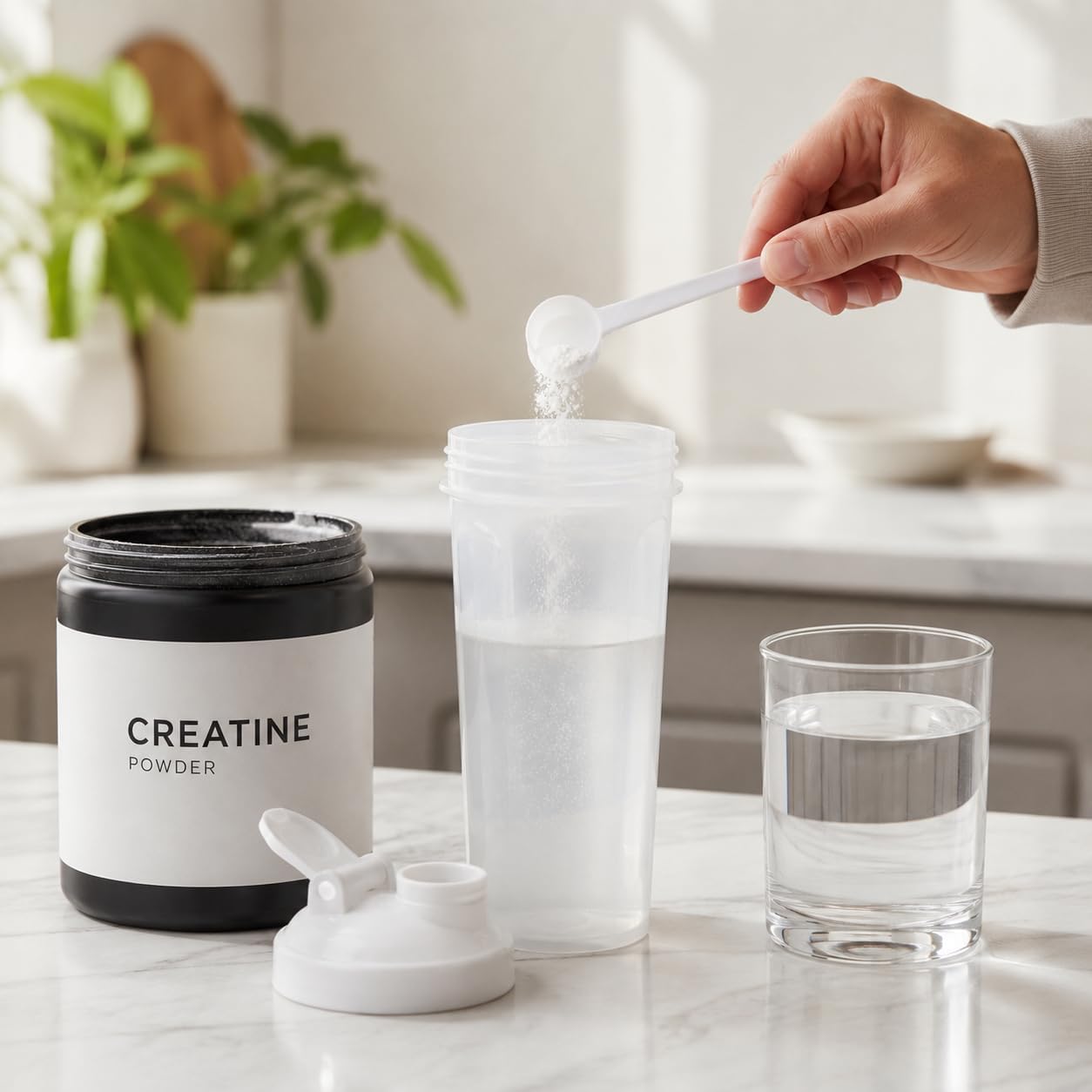 3-Pack 5g Scoop for Creatine – White Measuring Spoons Calibrated for Creatine Monohydrate Powder – Accurate 5 Gram Portion Scoop for Supplements, Pre-Workout, Gym Use, Fitness Routine