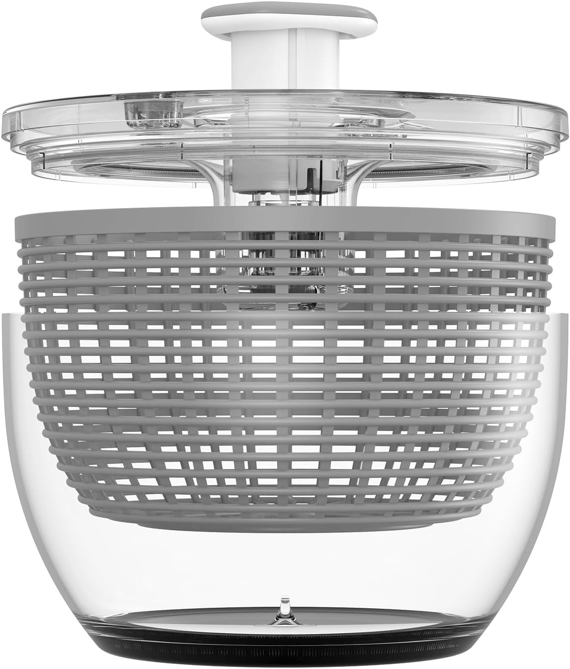 Salad Spinner Large Lettuce Spinner Kitchen Gadgets, Large Salad Spinner Vegetable Washer, High Efficiency for Kitchen Washing & Drying Leafy Vegetables, One-Handed Easy Press 6.3 Qt White