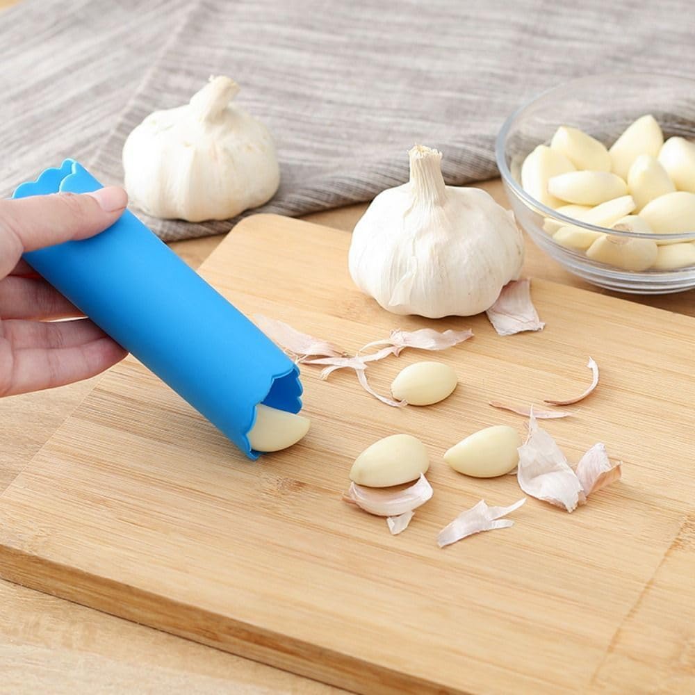 Blue Silicone Garlic Peeler,Colorful Household Garlic Skin Remover Portable Garlic Roller Tube Garlic Peeling Kitchen Tool Garlic Presses Garlic Tools