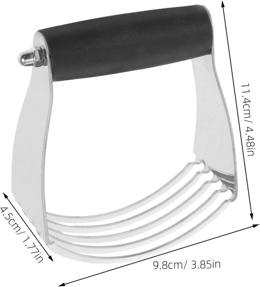 Stainless Steel Dough Blender with Built Scraper for Baking Heavy Duty Pastry Mixer and Flour Cutter Efficient Kitchen Tool for Crust Biscuit Cookie and Scone Dough Mixing