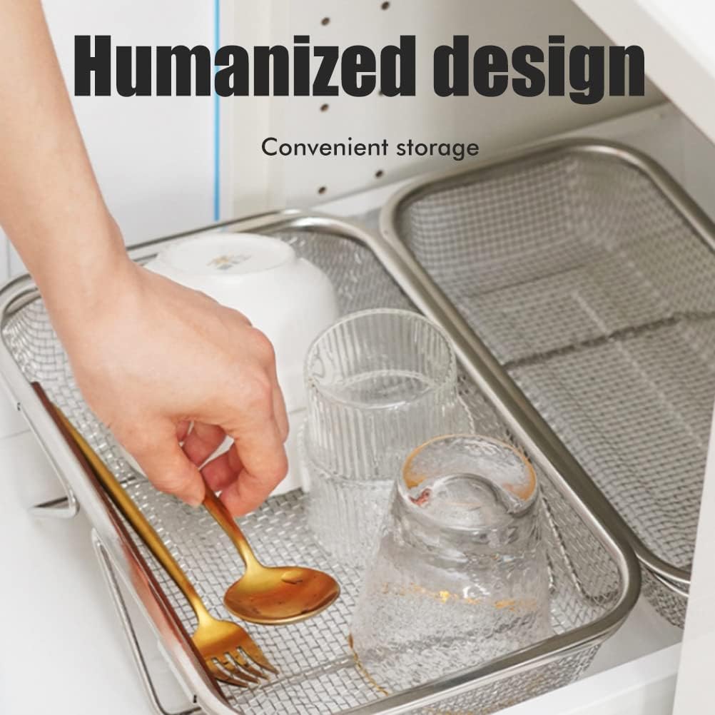 Over the Sink Colander Stainless Steel Expandable Strainer Basket Colander with Fine Mesh for Kitchen Sink Strain Drain Rinse Fruits Vegetables (A)