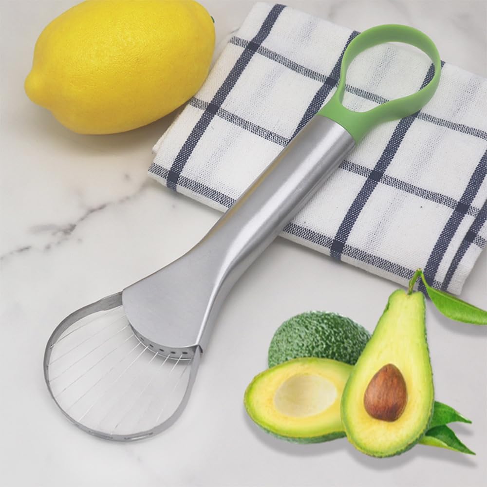 Avocado Slicer, 2 in 1 Stainless Steel Avocado Slicer and Pitter Tool, Avocado Cutter, Avocado Pit Remover, Avocado Peeler, 1Pcs